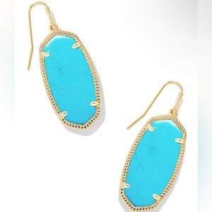 Kendra Scott Elle Turquoise and Gold Earrings